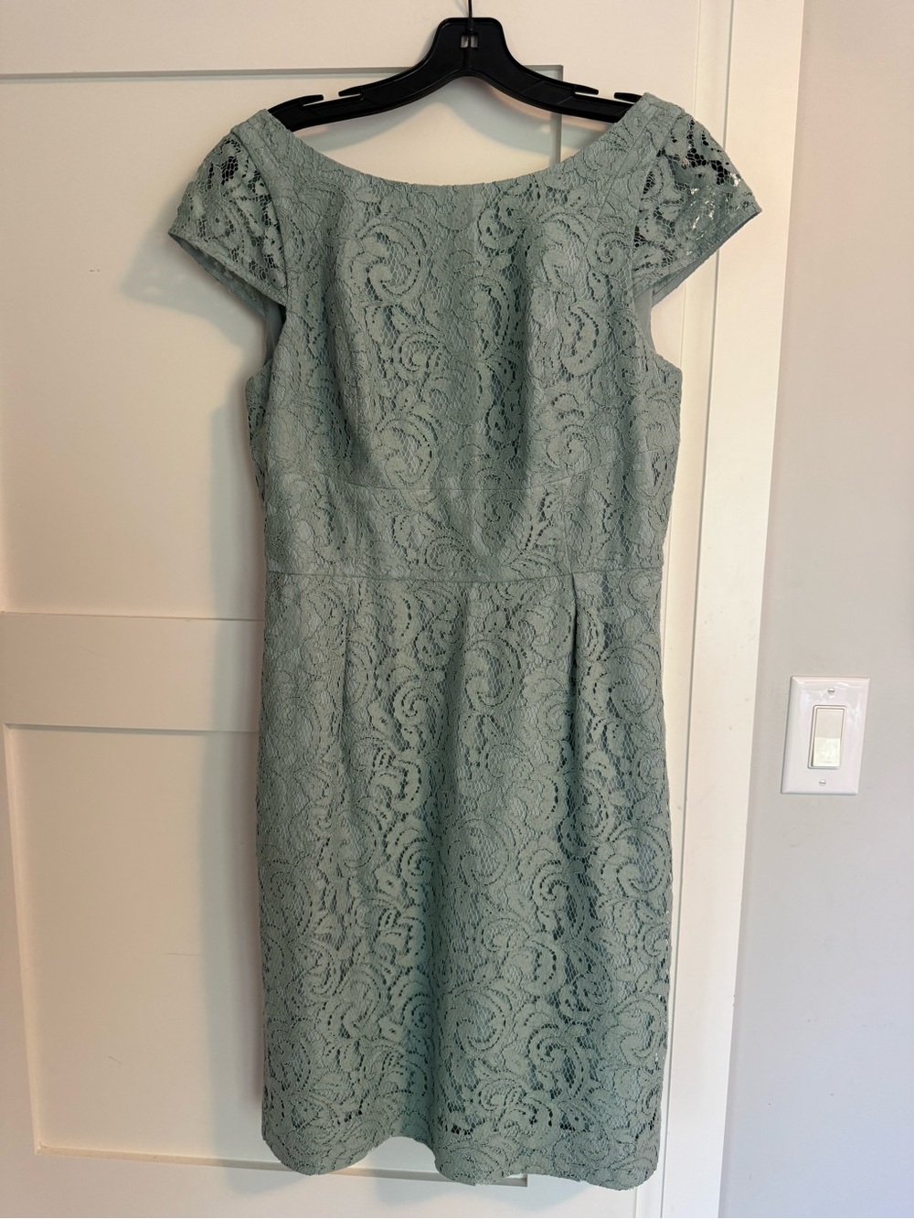 J. Crew Sage Green Lace Sheath Dress